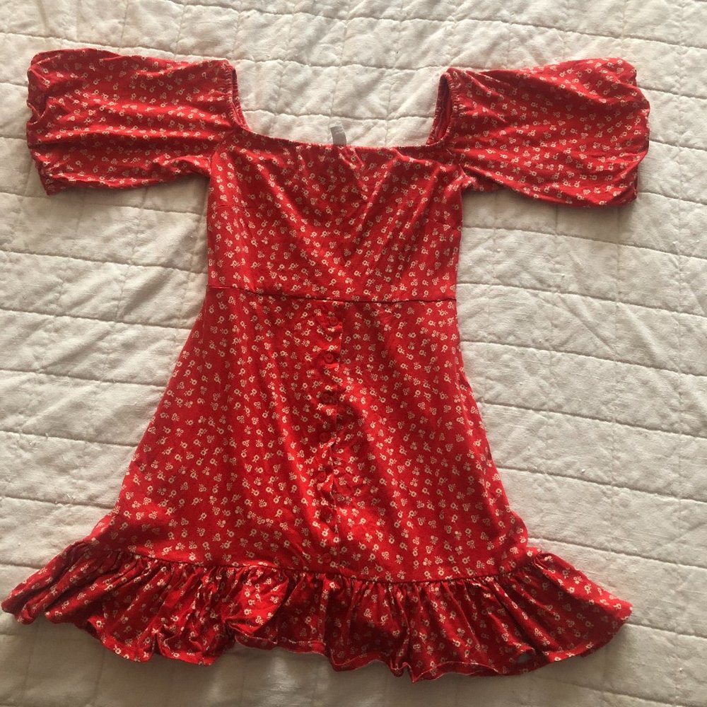 ASOS Puff Sleeve Mini Dress